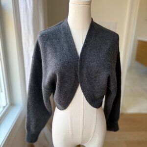 NWOT - Aritzia Babaton Decision Luxe Cashmere Shrug - Charcoal Gray 2XS